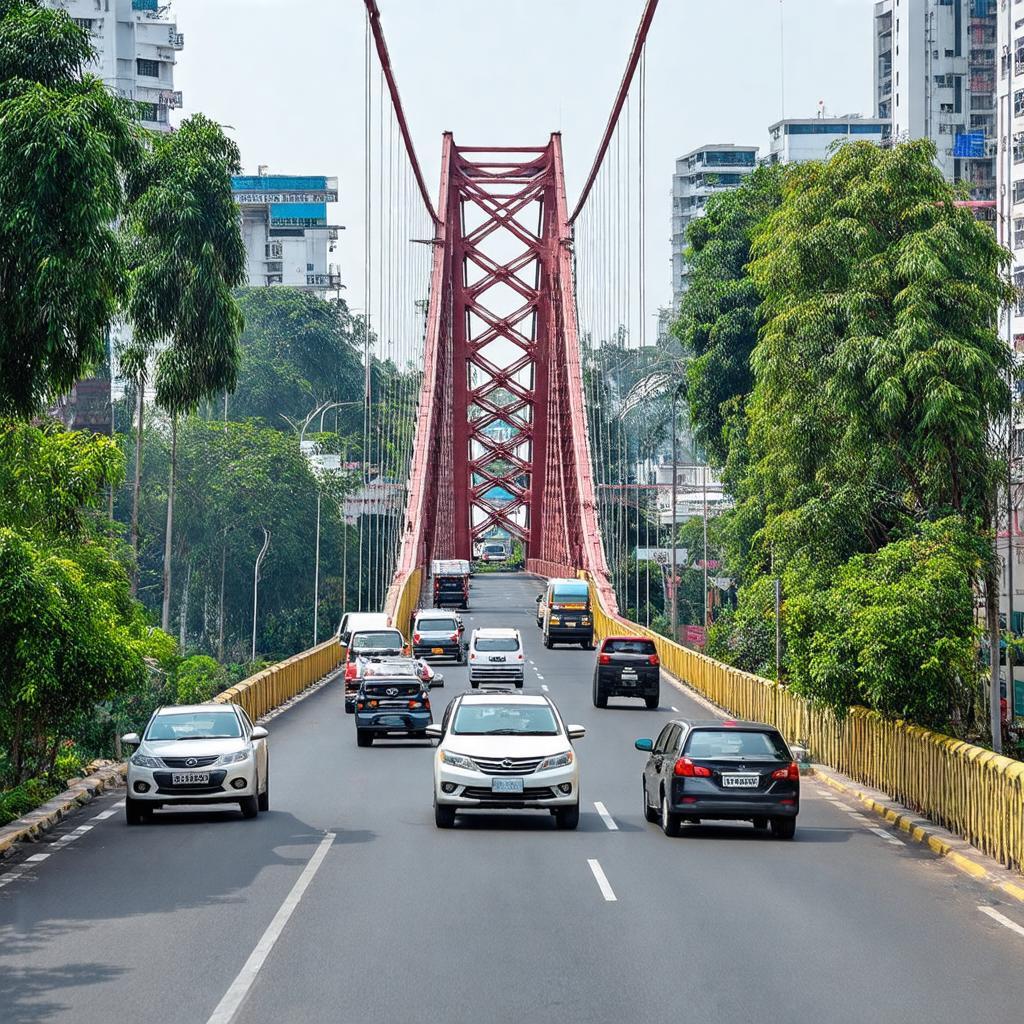 Toan cảnh Cầu Him Lam đường Nguyễn Thị Thập nối liền các khu vực quan trọng tại Quận 7