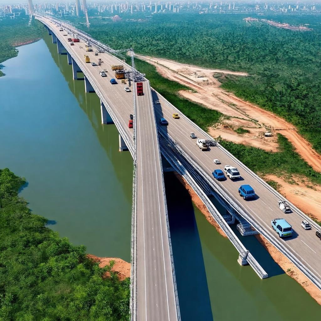 Hình ảnh hoặc bản vẽ mô tả Cầu Phước Khánh, một phần của cao tốc Bến Lức - Long Thành.