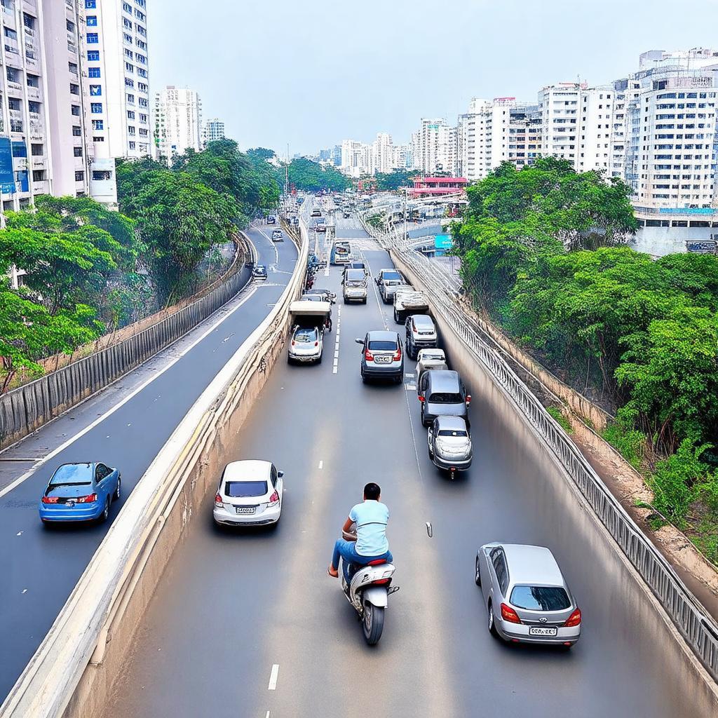 Hình ảnh cầu vượt Ngã tư Hàng Xanh ở Bình Thạnh, TP.HCM giúp giảm ùn tắc giao thông