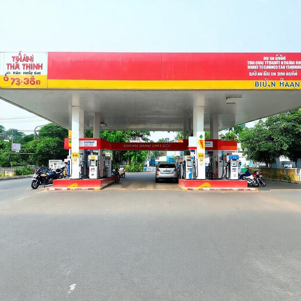 Hinh anh tong quan cay xang Thanh Thai Thinh tren duong Bui Van Hoa, Bien Hoa, Dong Nai