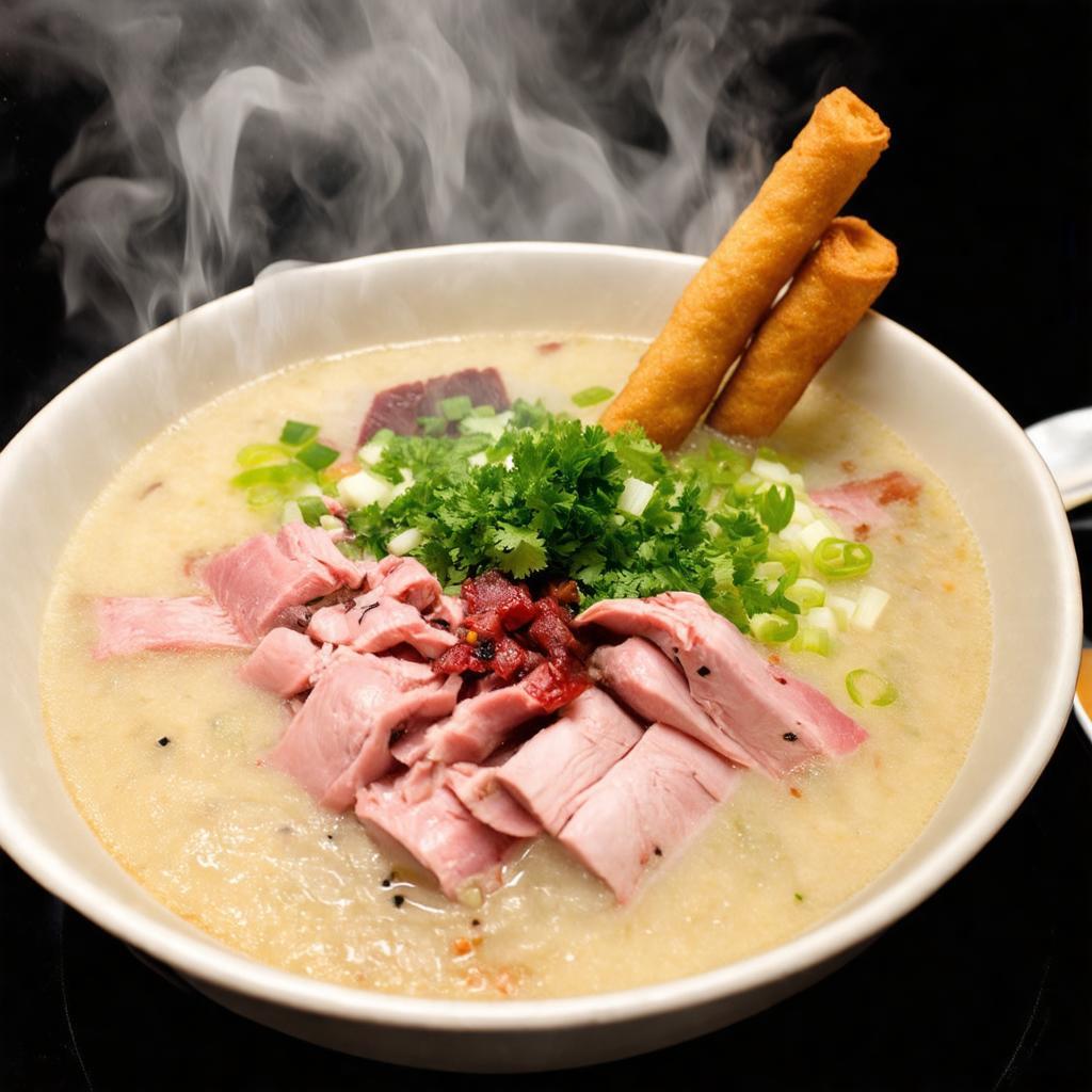 Bat chao suon sun nong hoi voi long, tiet, quay gion, rau thom.