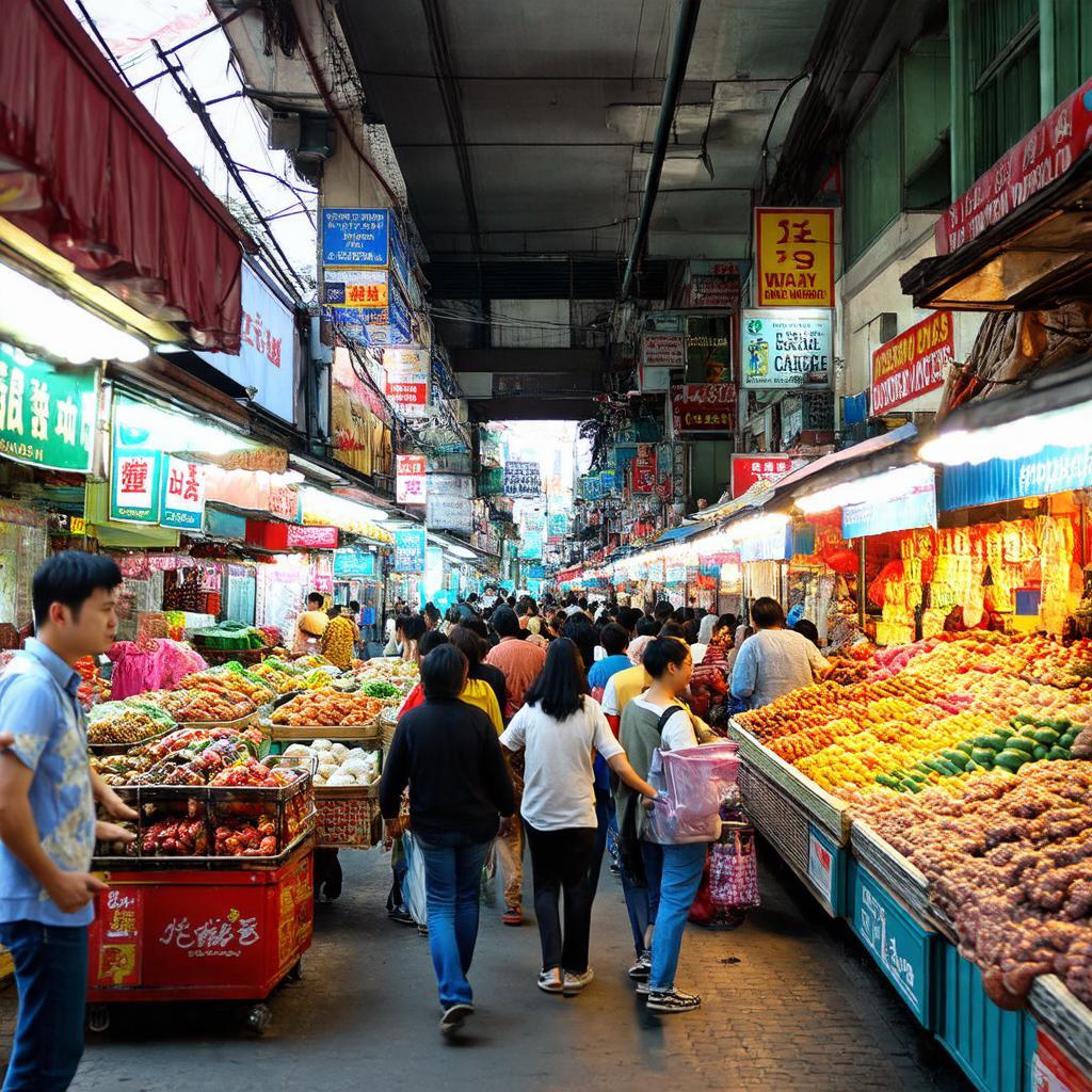 Chợ Bình Tây, Quận 6, Sài Gòn sầm uất với nhiều hoạt động mua bán truyền thống.