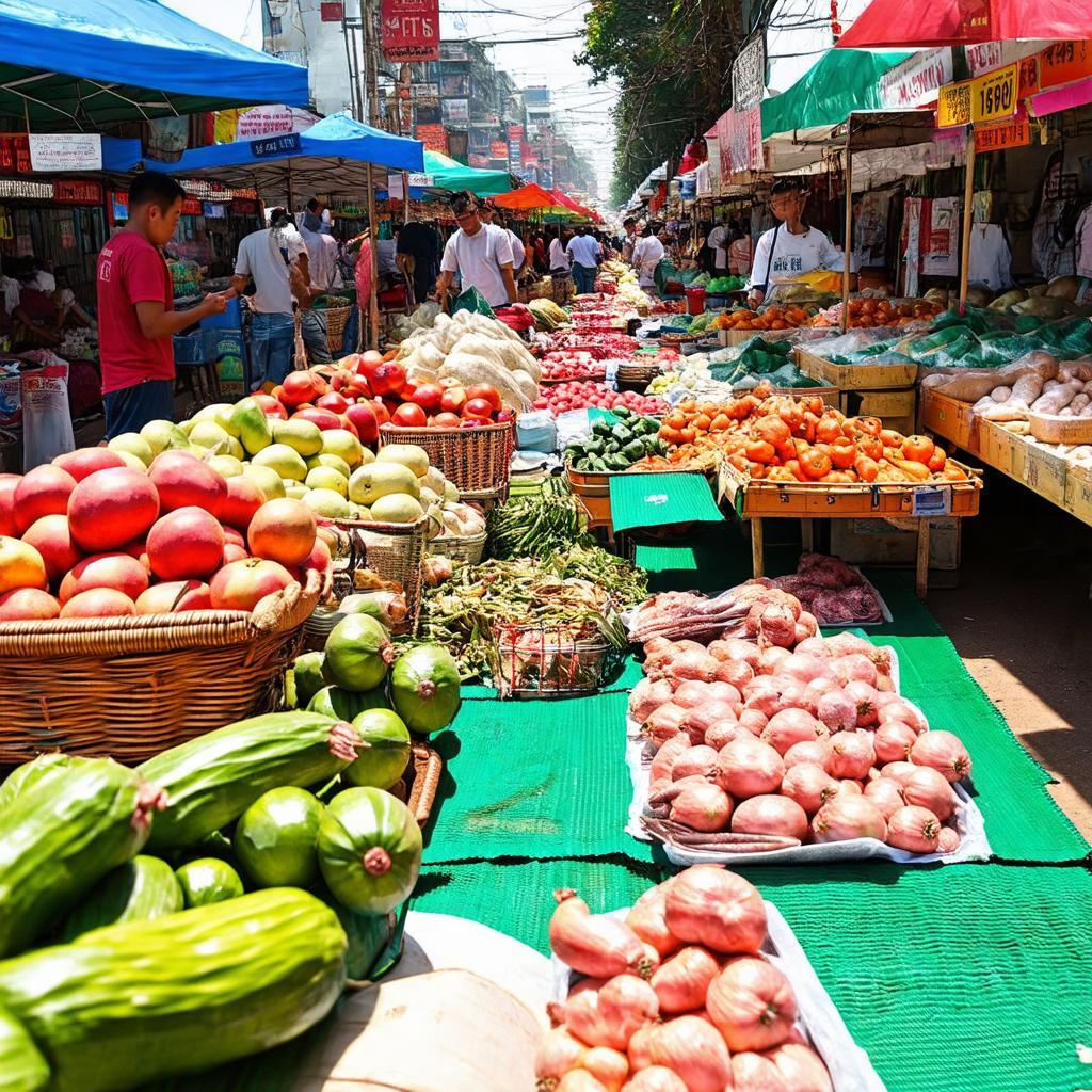 Khám phá chợ Cái Con An Lạc Thôn Kế Sách Sóc Trăng với các loại nông sản tươi ngon bày bán