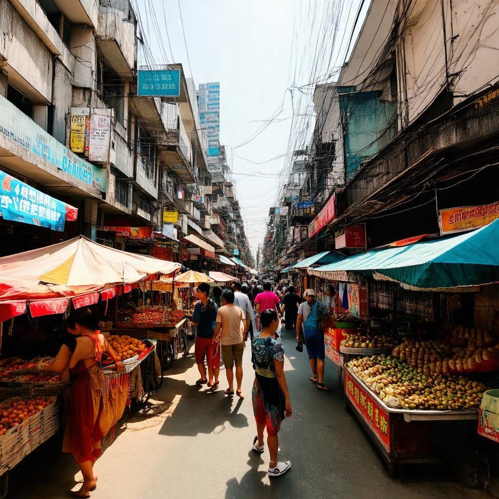 Góc đường Nguyễn Huy Tự và Nguyễn Văn Thủ nơi tọa lạc Chợ Đa Kao, địa điểm mua sắm và ẩm thực truyền thống.