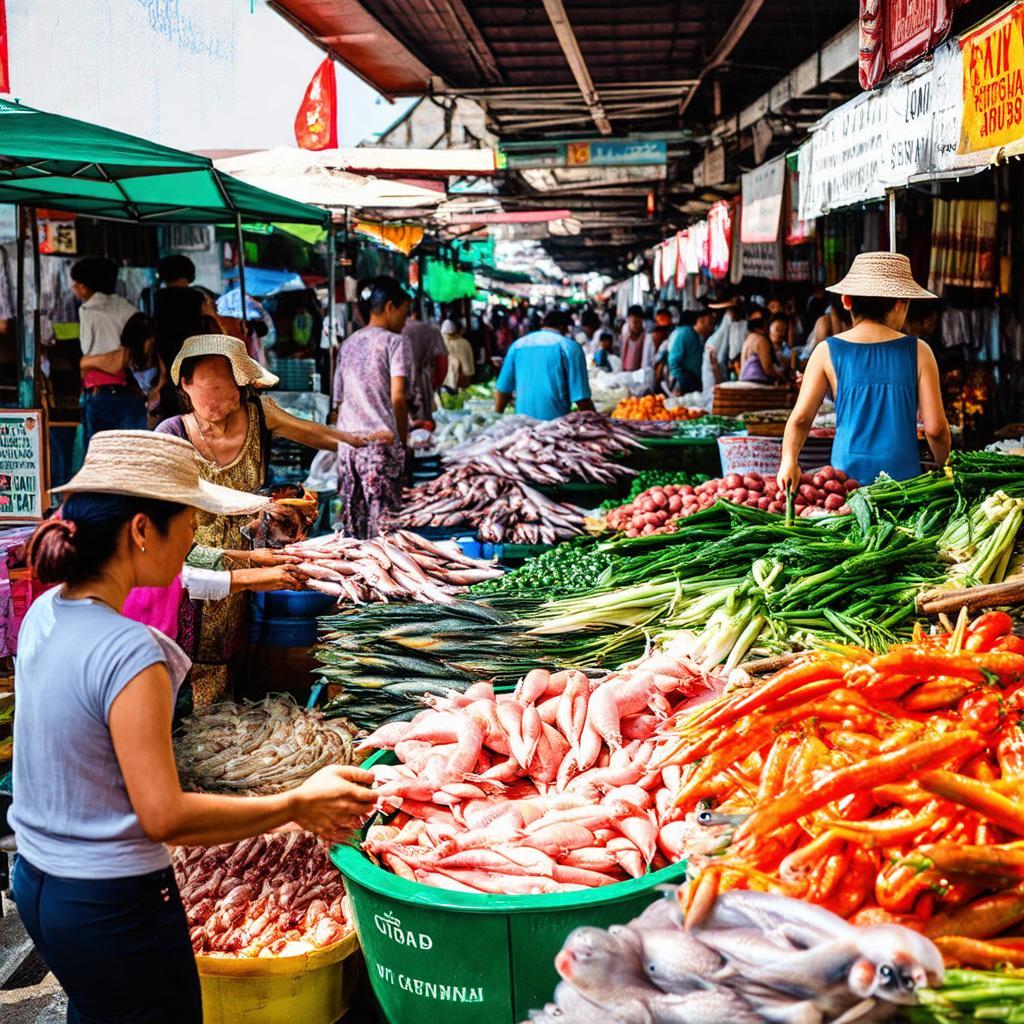 Hình ảnh nhộn nhịp tại Chợ Mỹ Hòa 1 Cái Răng Cần Thơ