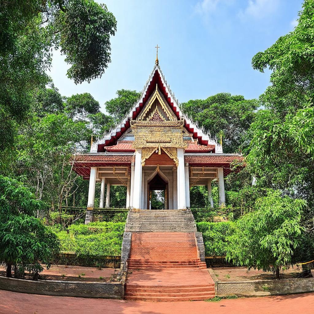 Toàn cảnh Chùa Thuần Lương tại Lương Sơn, TP. Thái Nguyên với kiến trúc cổ kính giữa thiên nhiên yên bình