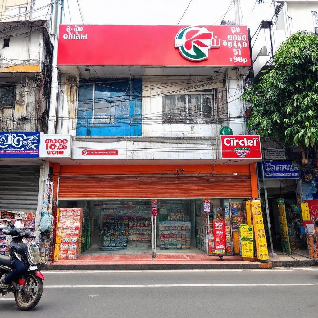 Cửa hàng Circle K tại số 36 Hai Bà Trưng, quận 1 với mặt tiền quen thuộc giữa trung tâm thành phố