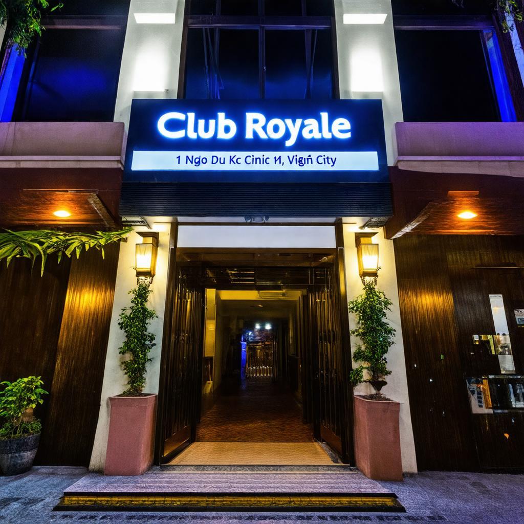 Hình ảnh bên ngoài Club Royale tại số 1 Ngô Đức Kế, Quận 1, Sài Gòn.