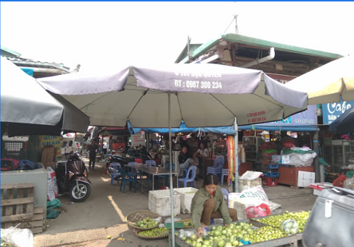 Hinh anh con duong dan vao khu vuc cho dau moi phia Nam Tan Mai