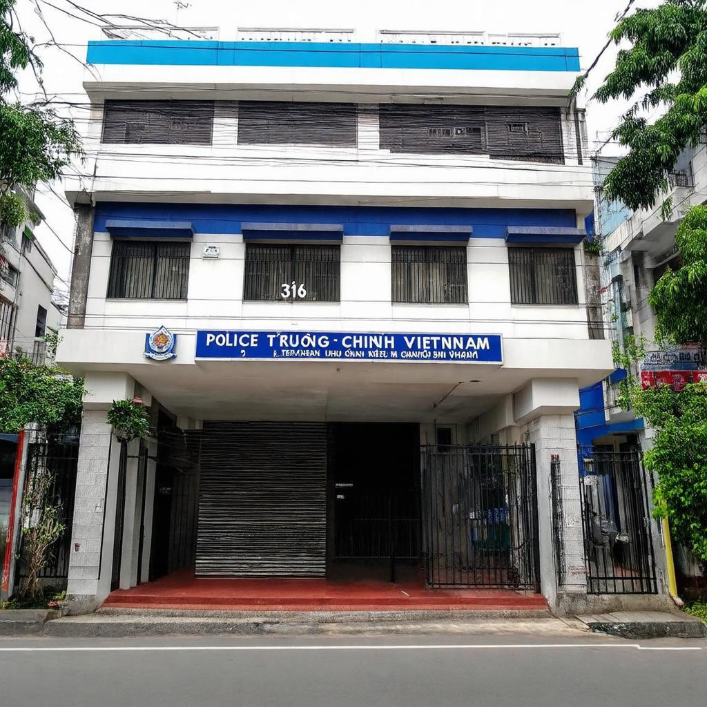 Hình ảnh trụ sở Công an Phường 13 Quận Tân Bình tại địa chỉ 316 Trường Chinh