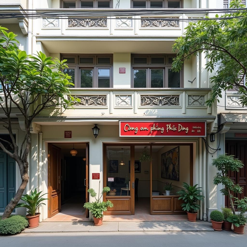 Trụ sở Công an phường Phúc Đồng tại Ngõ 15 Tân Thụy, Long Biên, Hà Nội
