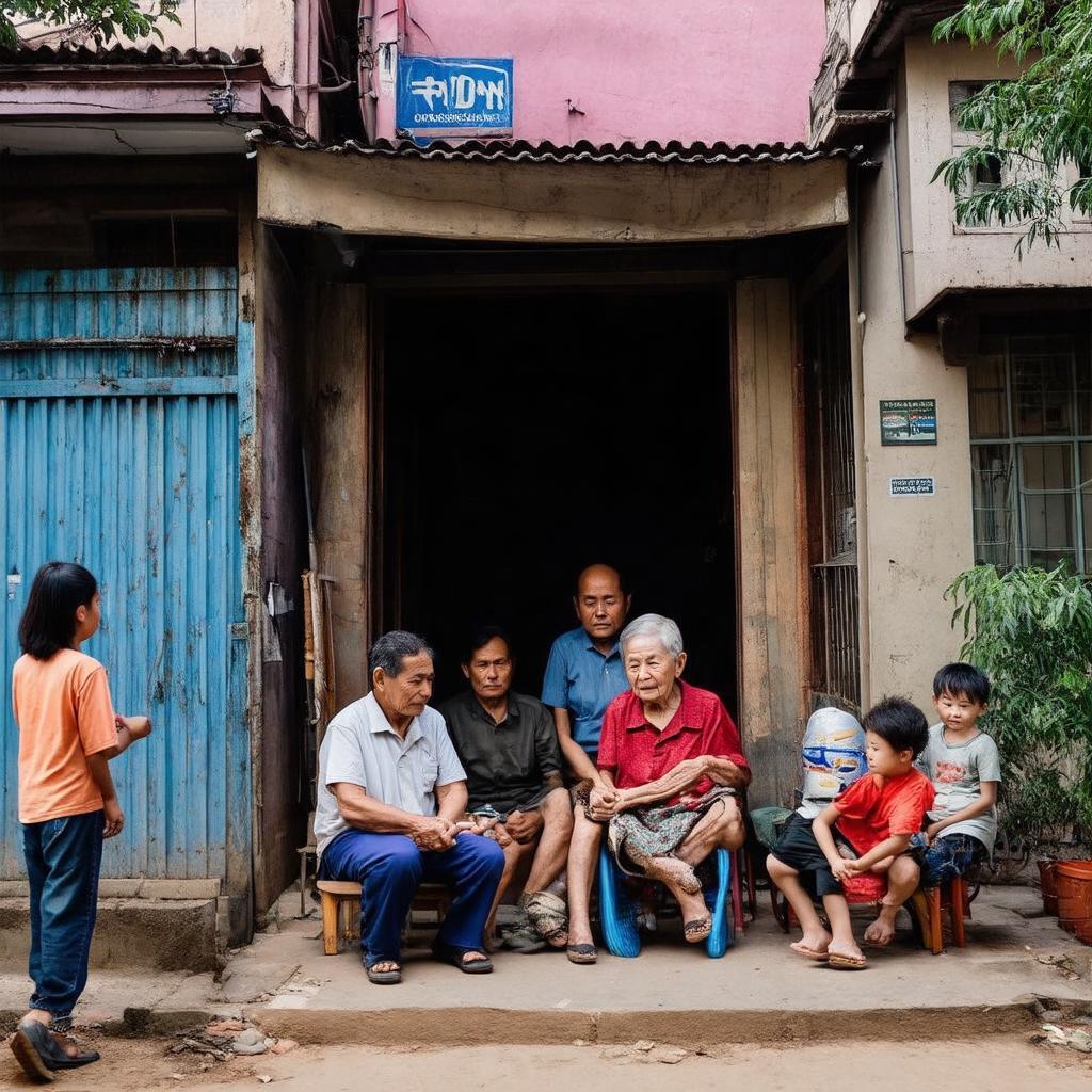 Hình ảnh sinh hoạt cộng đồng thân thiết, yên bình của người dân trong hẻm 96 Định Công