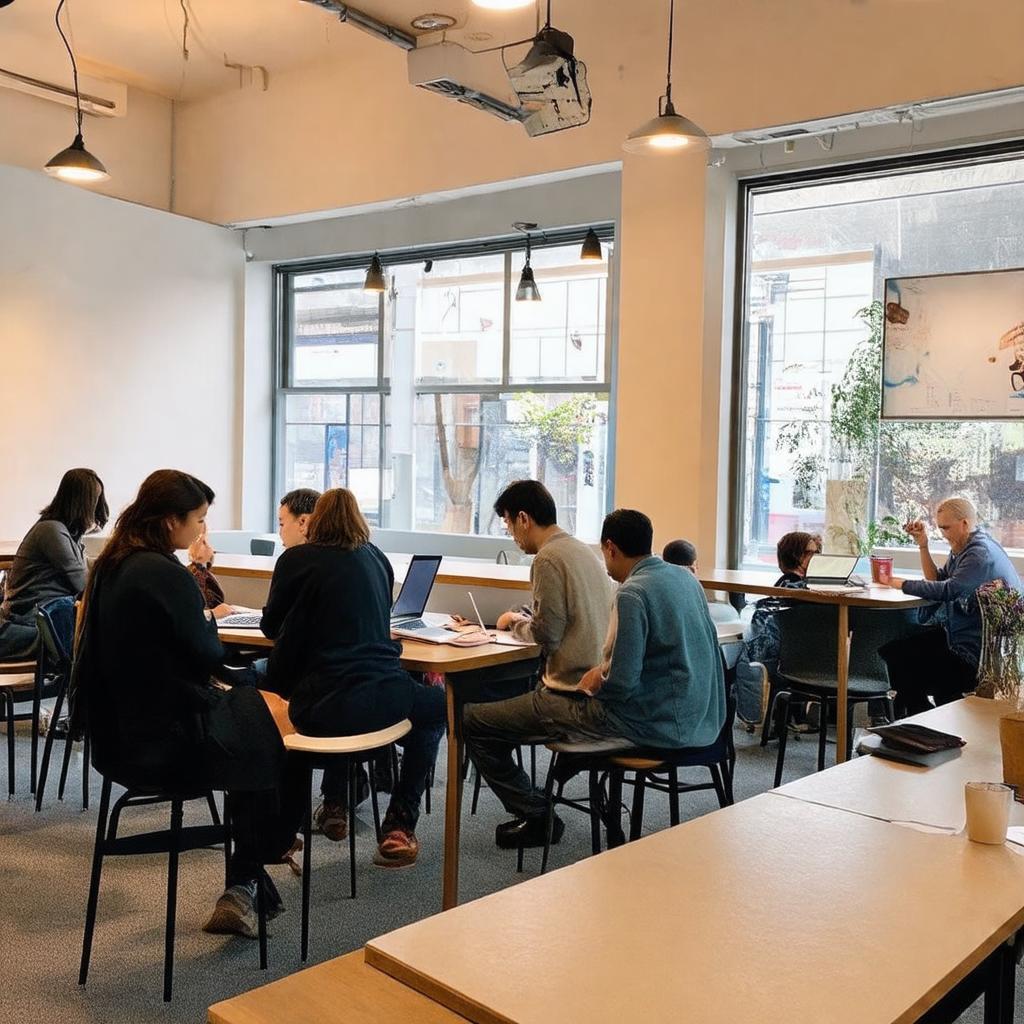 Cộng đồng làm việc và trao đổi tại Artfolio Coworking Café Quận 5