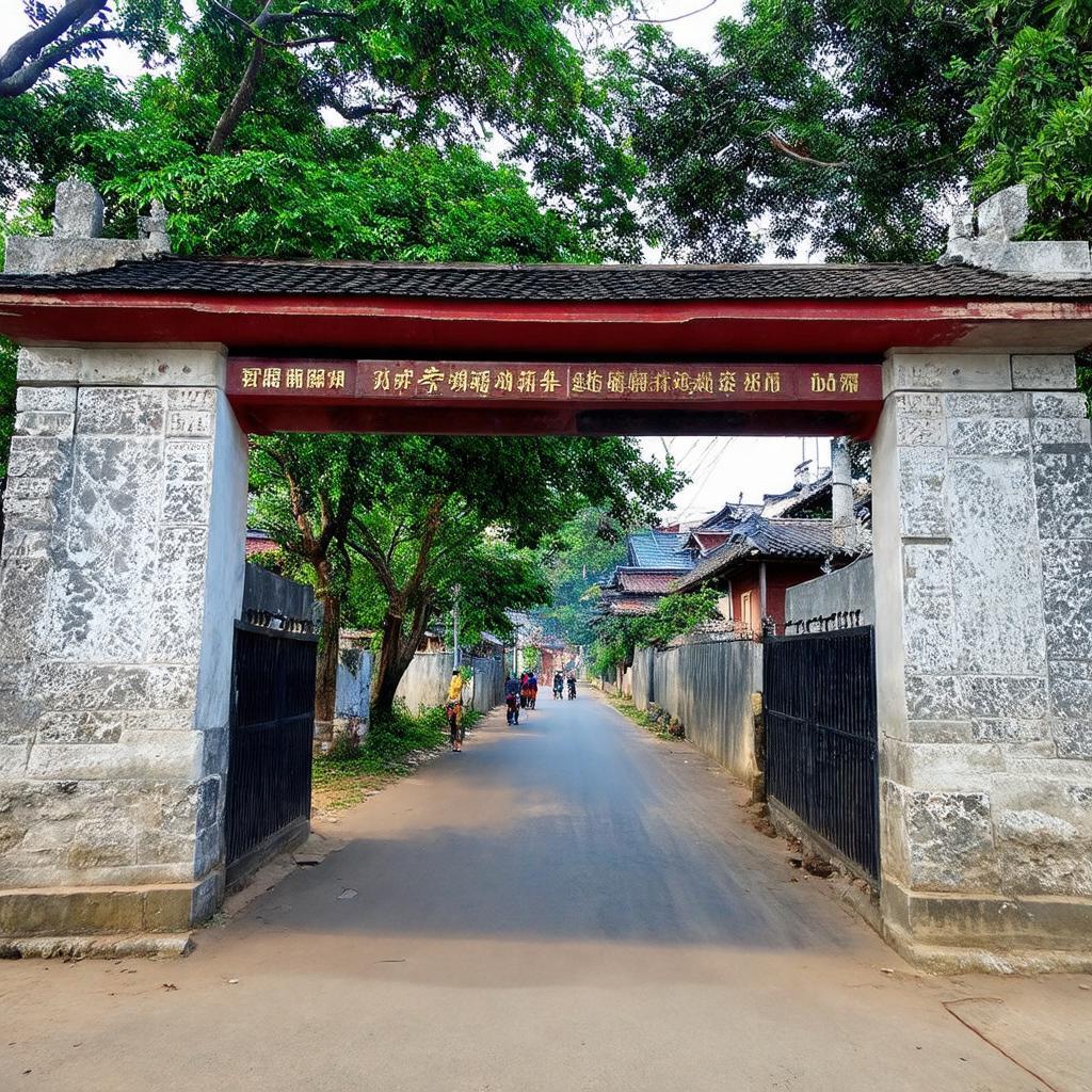Cổng làng Đình và Đình Mỹ Đình, hai di tích lịch sử văn hóa liền kề tại Nam Từ Liêm