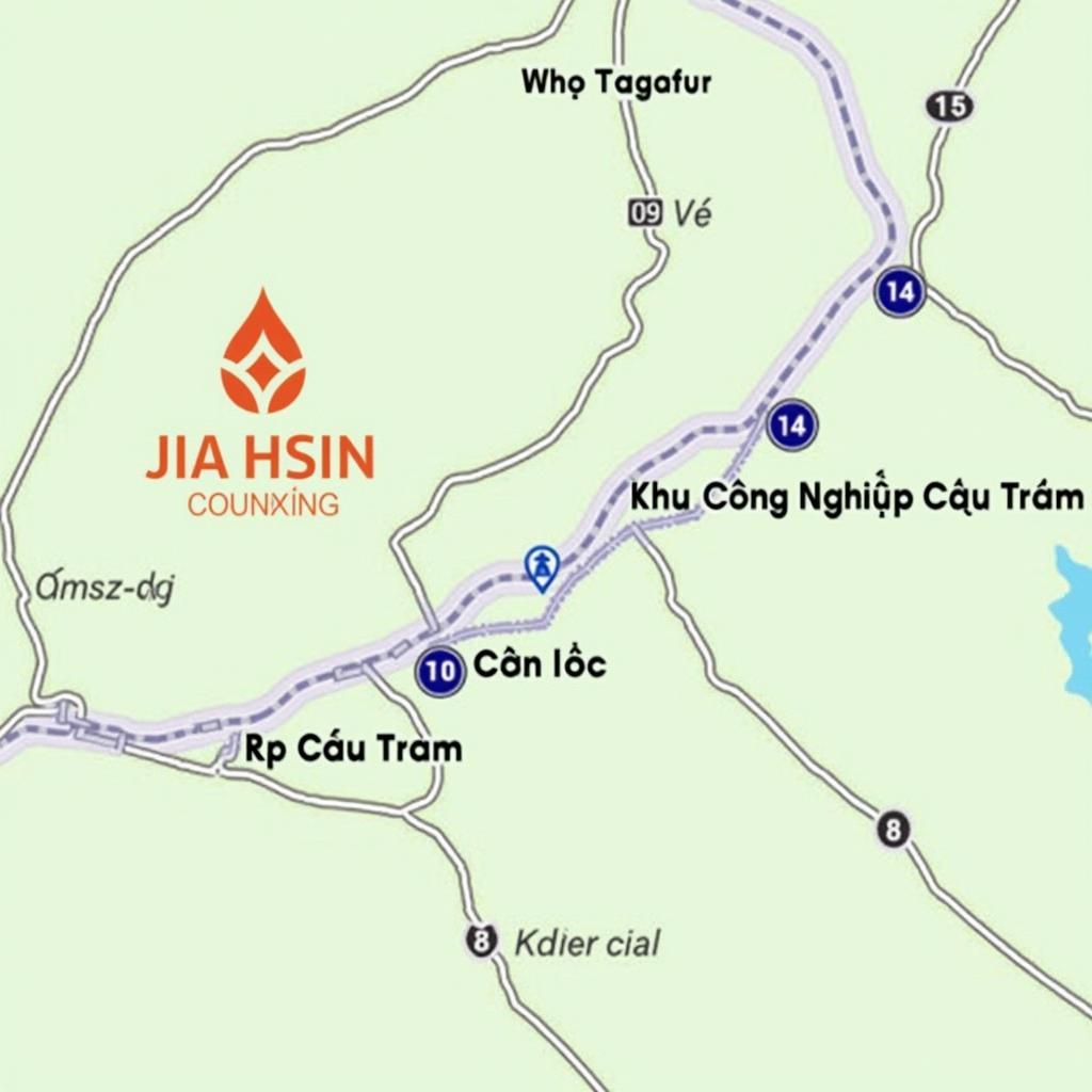 Bản đồ chỉ đường đến Công ty TNHH Jia Hsin tại Ấp Cầu Tràm, Cần Đước, Long An.