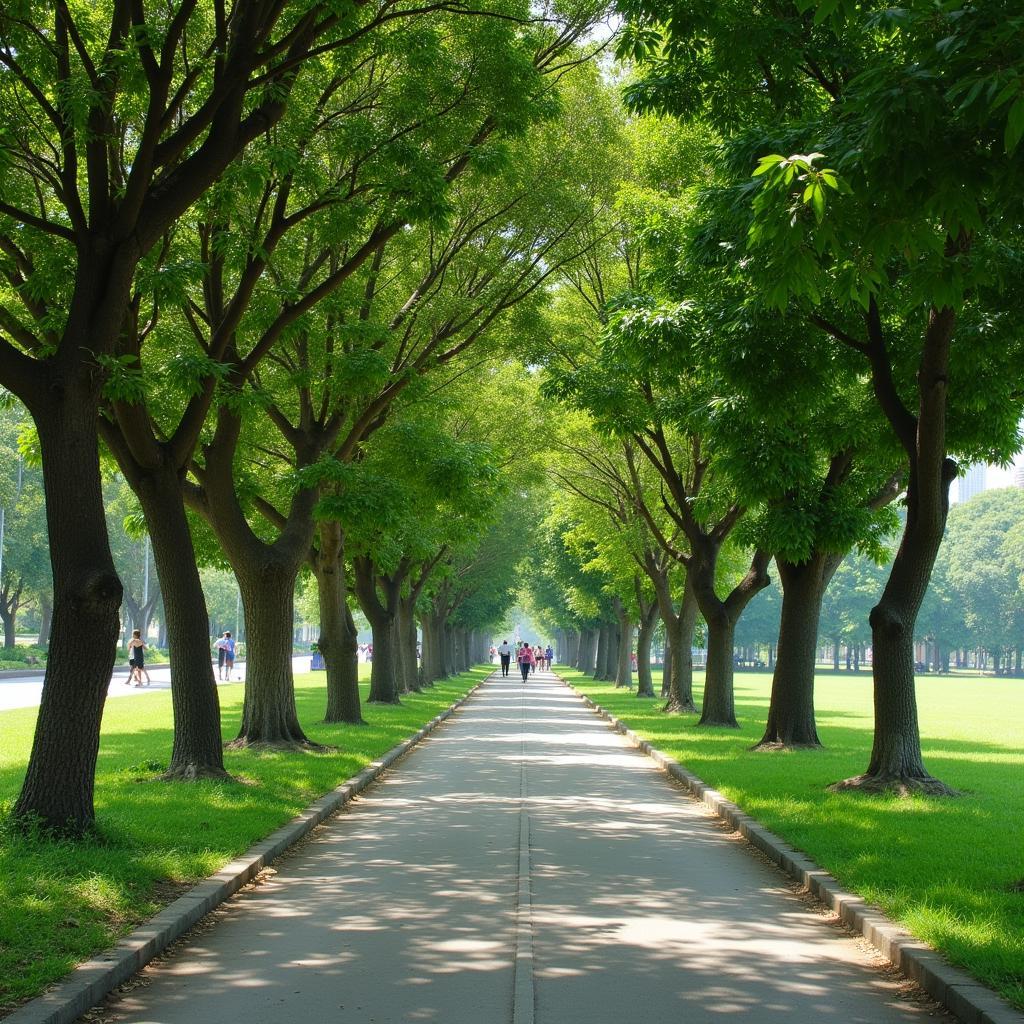 Hình ảnh minh họa đường dẫn đến Công viên Quận 9 Hồ Thị Tư Hiệp Phú Thủ Đức