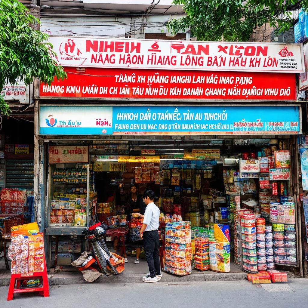 Cua hang tap hoa va dich vu mua sam tren pho Hoang Nhu Tiep