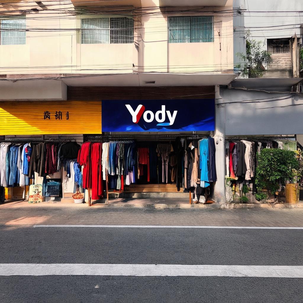 Mat tien cua hang Yody Xuan Mai tren con pho sam uat, de tim thay