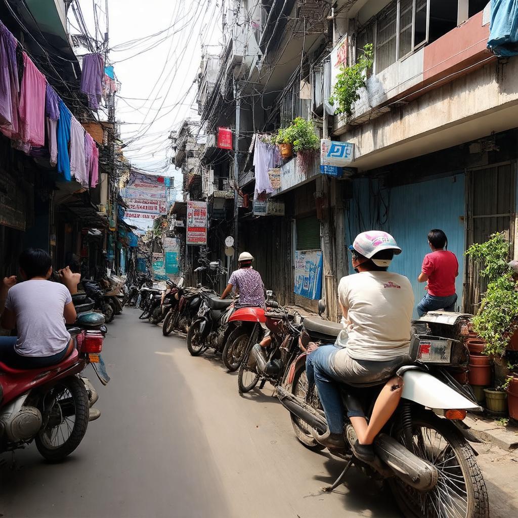 Một góc **Hẻm 41 Phan Đăng Lưu**, tái hiện cuộc sống bình dị và chân thực của cư dân **Bình Thạnh**