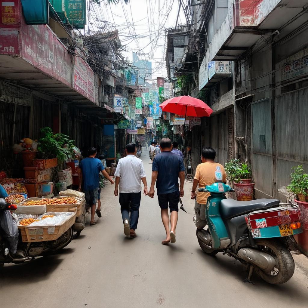 Hình ảnh cuộc sống thường nhật và không khí yên bình trong ngõ An Trạch 2 tại Đống Đa, Hà Nội