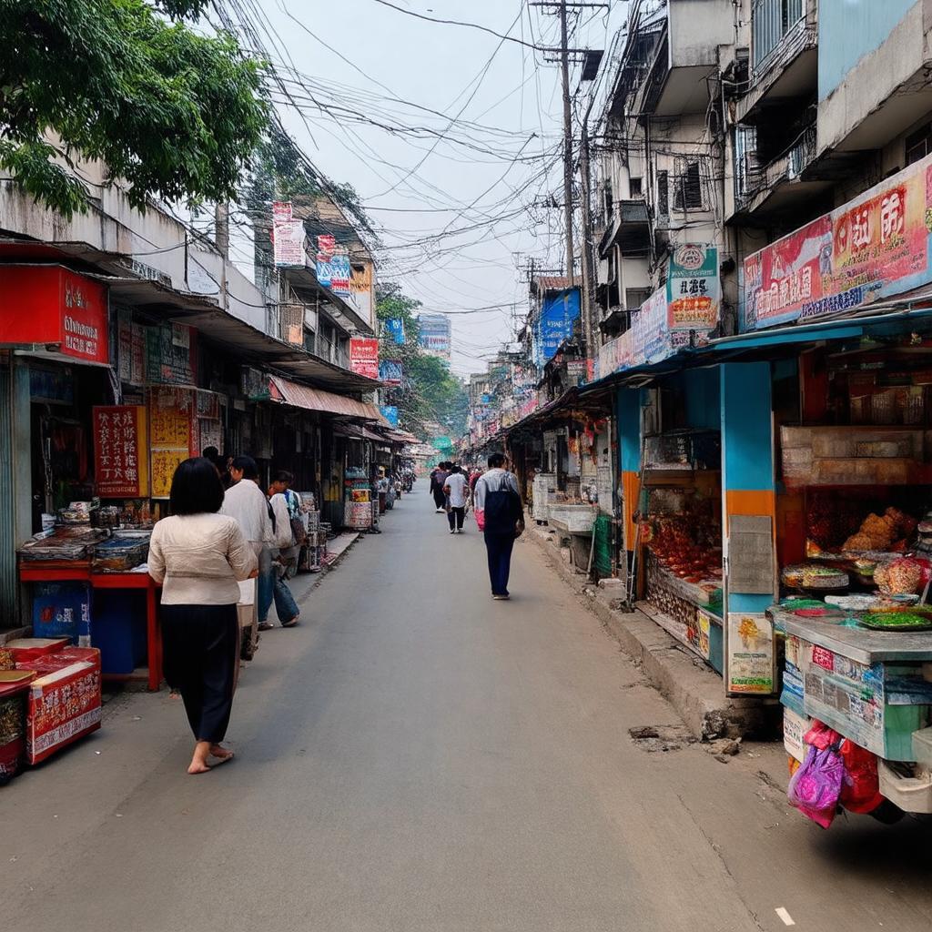 Cuộc sống thường ngày trên Phố Đội Nhân với các tiện ích dân sinh nhỏ lẻ
