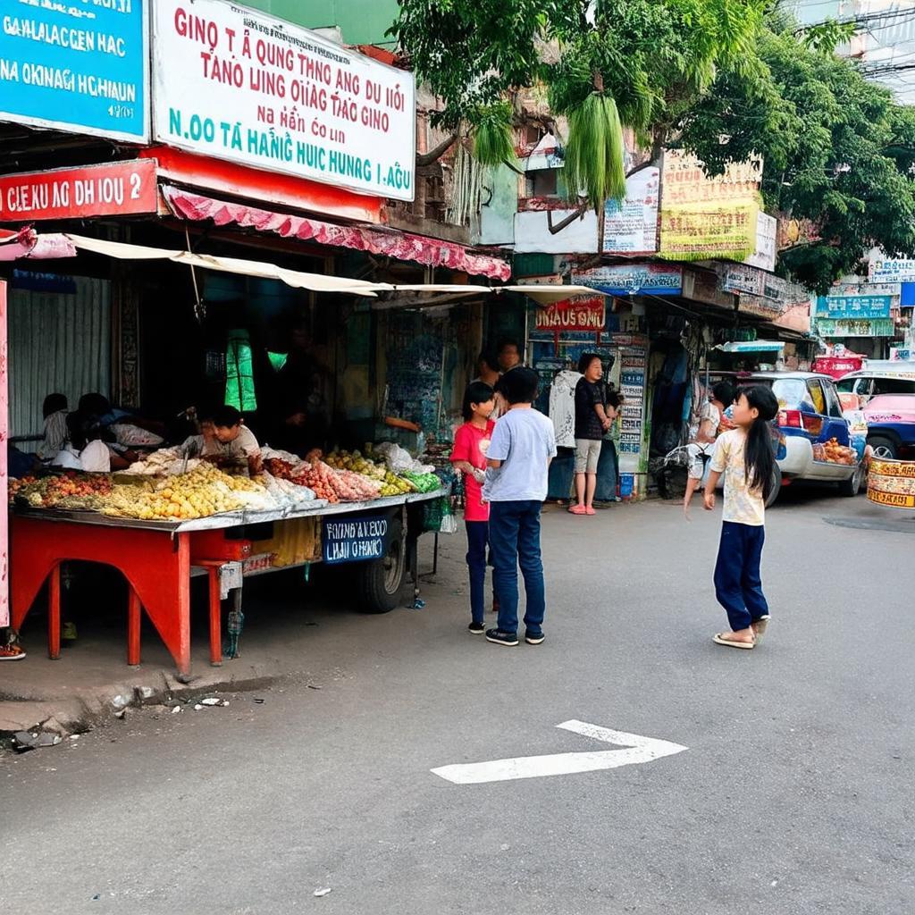 Cảnh sinh hoạt và cộng đồng tại Ngã tư Quảng Thắng An Lão Hải Phòng