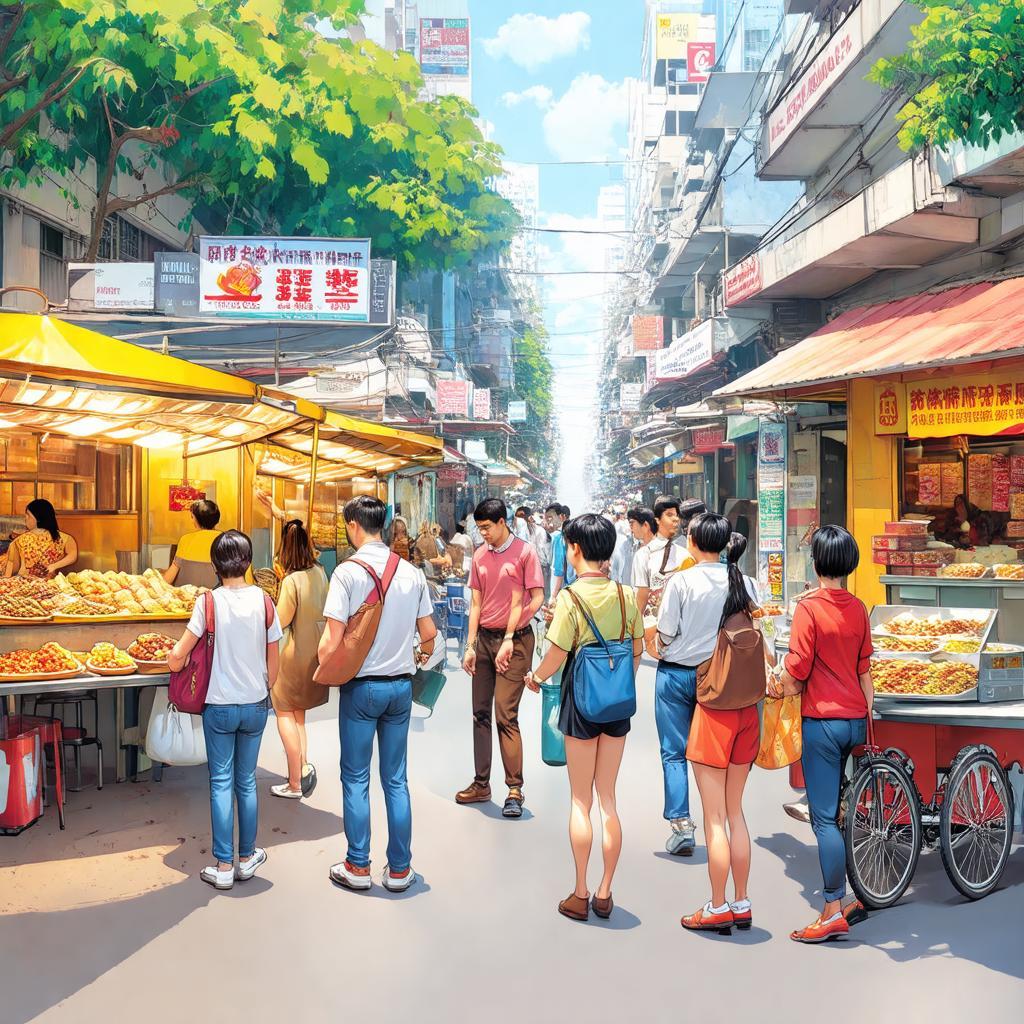 Cảnh nhộn nhịp đời sống sinh viên xung quanh Đại học Kinh tế cơ sở B Quận 10.