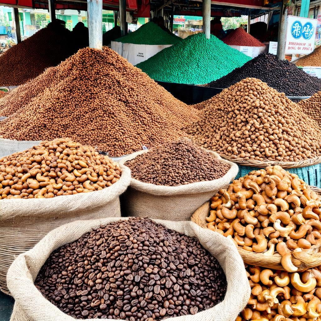 Nong san va dac san binh phuoc tai cho dong xoai nhu hat dieu ca phe tieu