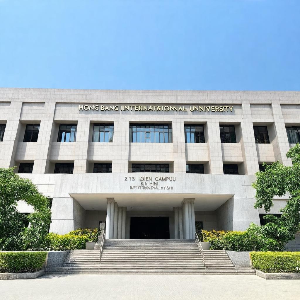 Toàn cảnh cơ sở chính hiện đại của Đại học Quốc Tế Hồng Bàng tại 215 Điện Biên Phủ