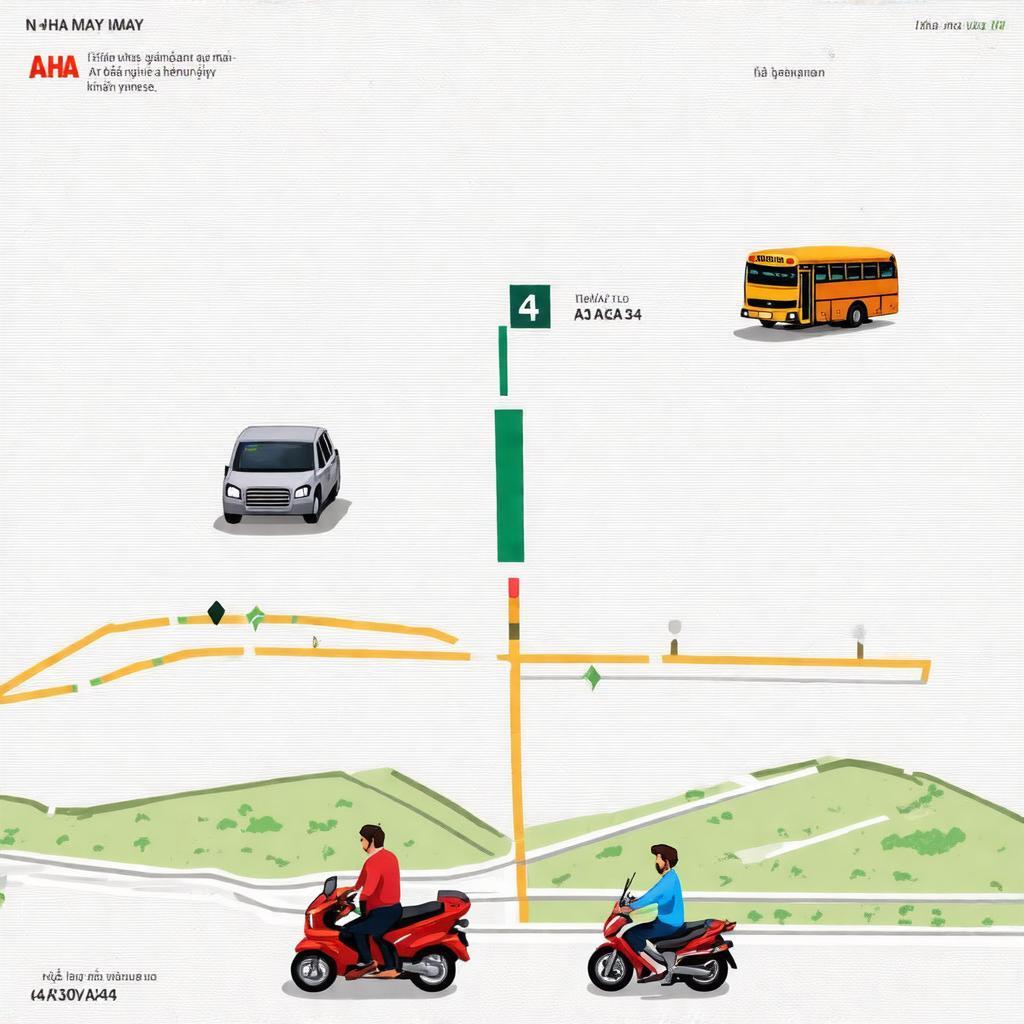 Minh họa các phương tiện di chuyển đến Nhà Máy A34 Hoàng Công Chất