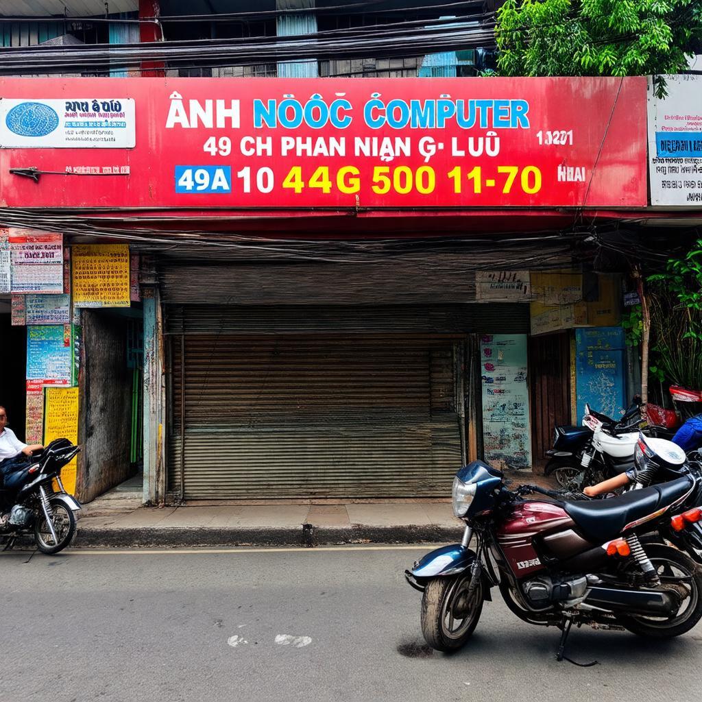 Hinh anh mat tien cua hang Anh Ngoc Computer tai so 49A10 Phan Dang Luu, Quan Phu Nhuan, TP HCM.