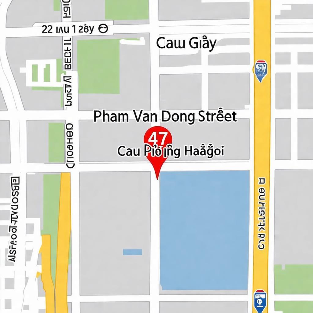 Bản đồ chỉ đường đến địa chỉ Bộ Công An số 47 Phạm Văn Đồng, Cầu Giấy, Hà Nội giúp người dùng dễ dàng định vị