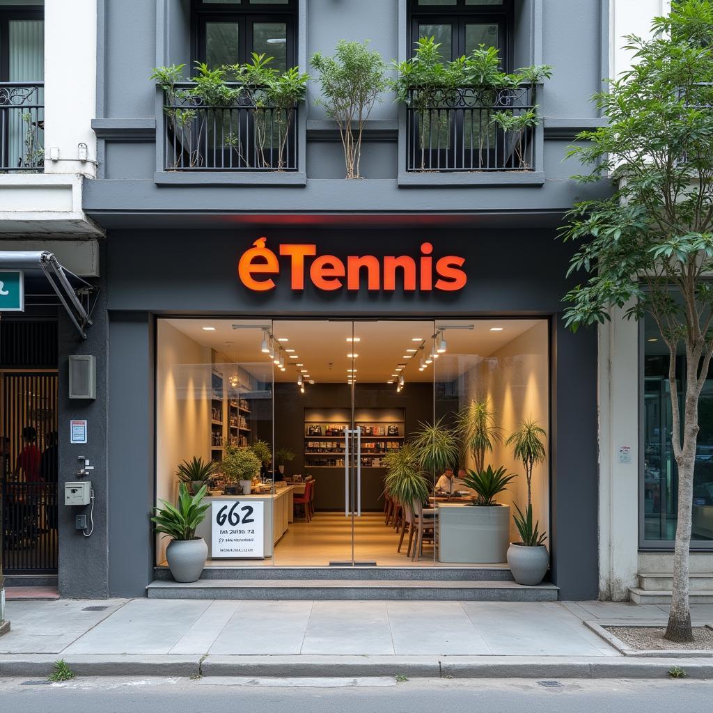 Mặt tiền Shop eTennis tại địa chỉ 662 Phan Văn Trị, Quận Gò Vấp, dễ dàng nhận diện
