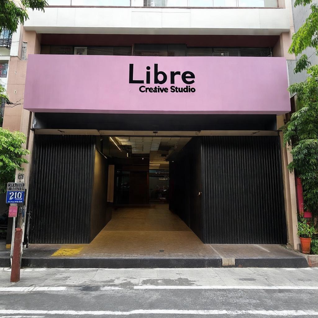 Mặt tiền Libre Creative Studio tại 201 Khâm Thiên giúp dễ dàng tìm thấy