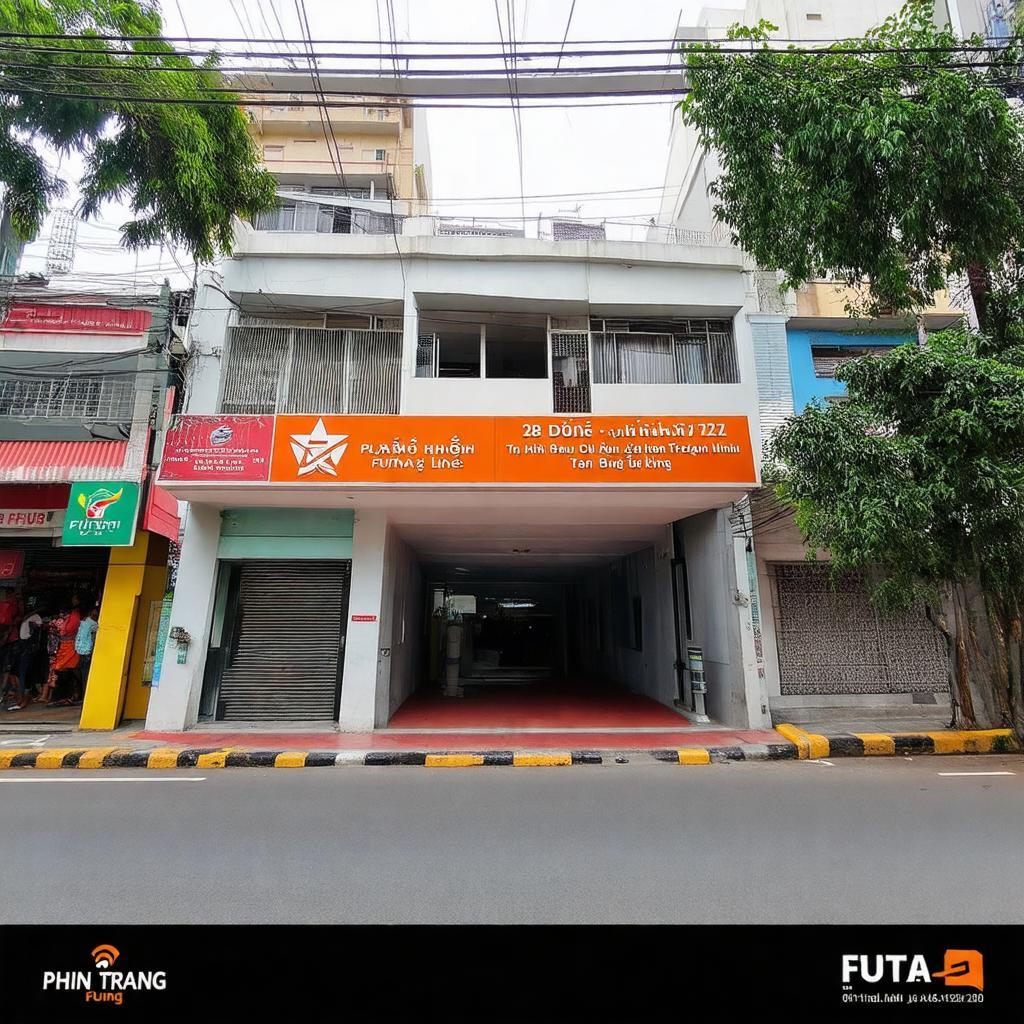 Hinh anh mat tien dia chi 288 Dong Den, quan Tan Binh cua nha xe Phuong Trang