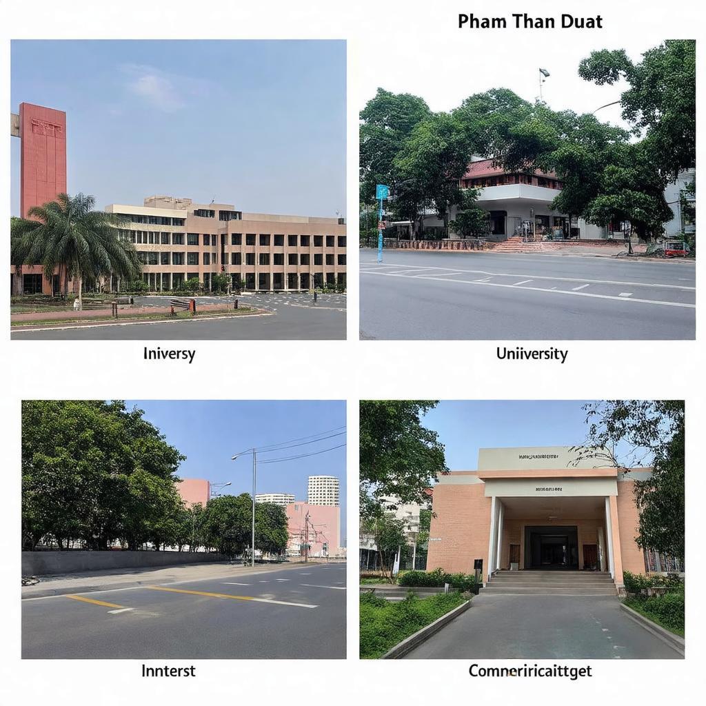 Các địa điểm lân cận phố Phạm Thận Duật như trường đại học công viên