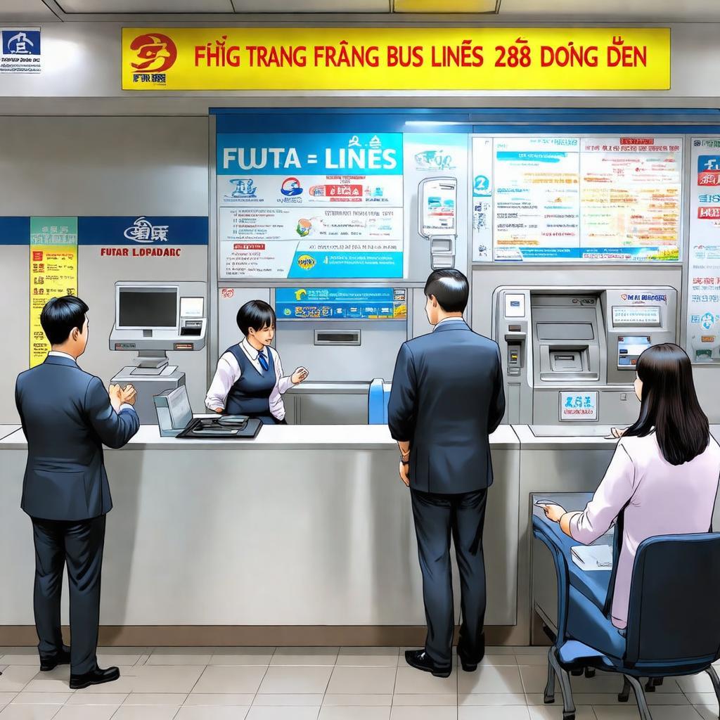 Quang canh khach hang dat ve hoac tu van dich vu tai quay Phương Trang Đồng Đen