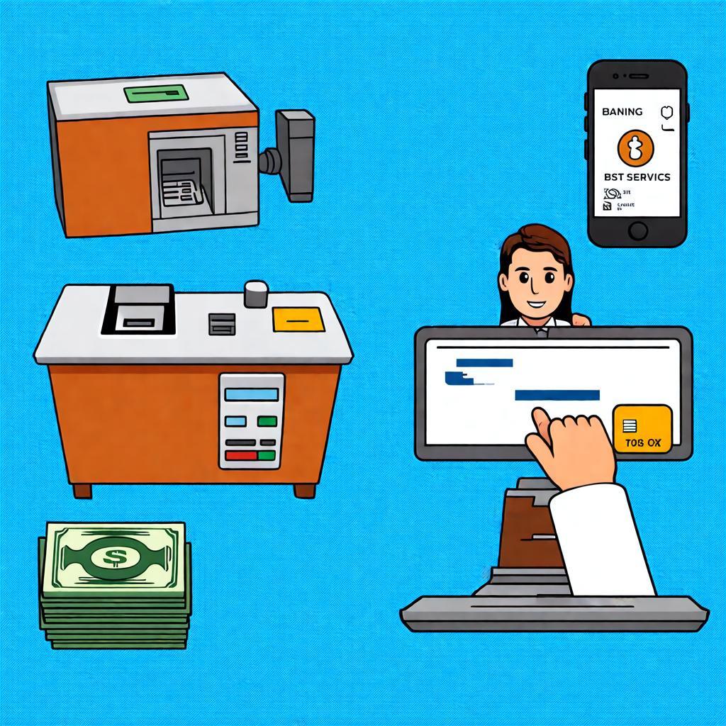 Biểu tượng hoặc hình ảnh minh họa các dịch vụ ngân hàng phổ biến tại Vietinbank.