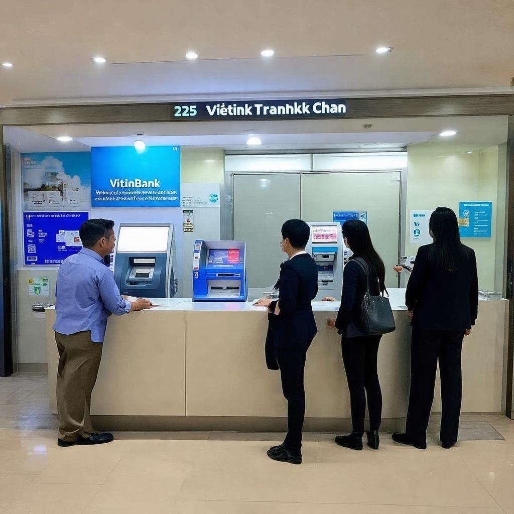 Minh họa các dịch vụ ngân hàng cung cấp tại chi nhánh VietinBank 285 Trần Khát Chân