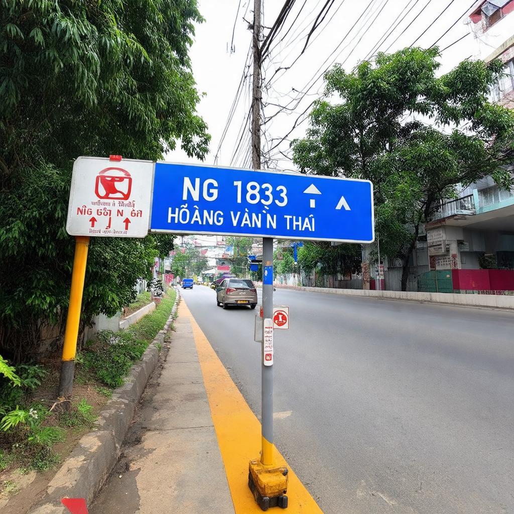 Một địa điểm nổi bật hoặc bảng chỉ dẫn gần lối vào ngõ 183 Hoàng Văn Thái, Thanh Xuân