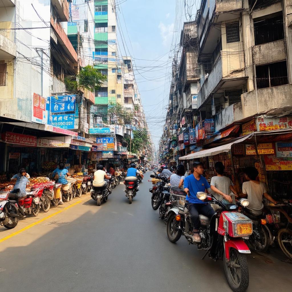 Khung cảnh nhộn nhịp, sầm uất của Đường Đinh Công Tráng, Quận 1, TP.HCM vào giờ cao điểm