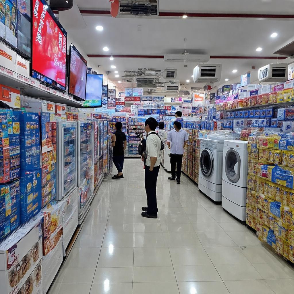 Bên trong Điện Máy Hoàng Hải Tân Bình trưng bày đa dạng sản phẩm điện máy
