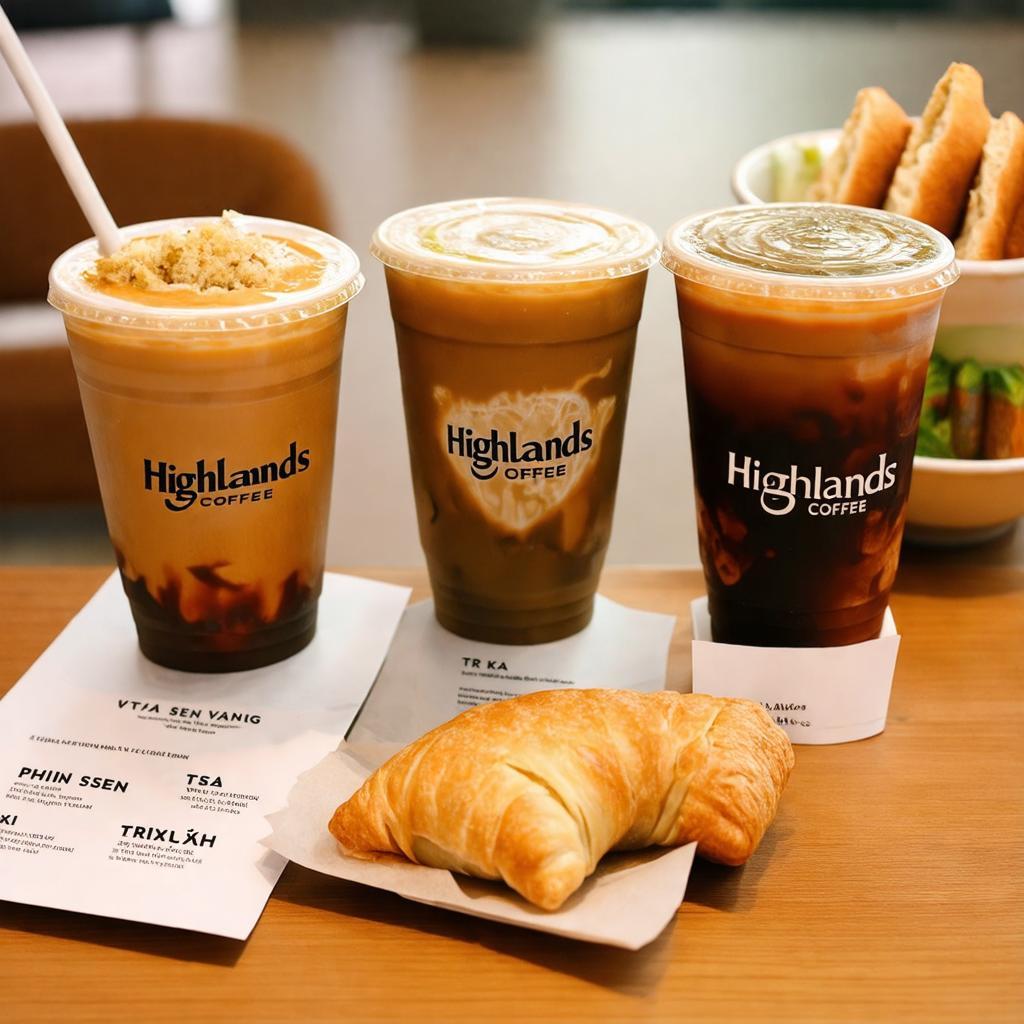 Các loại đồ uống phổ biến trong menu Highlands Coffee Tạ Uyên
