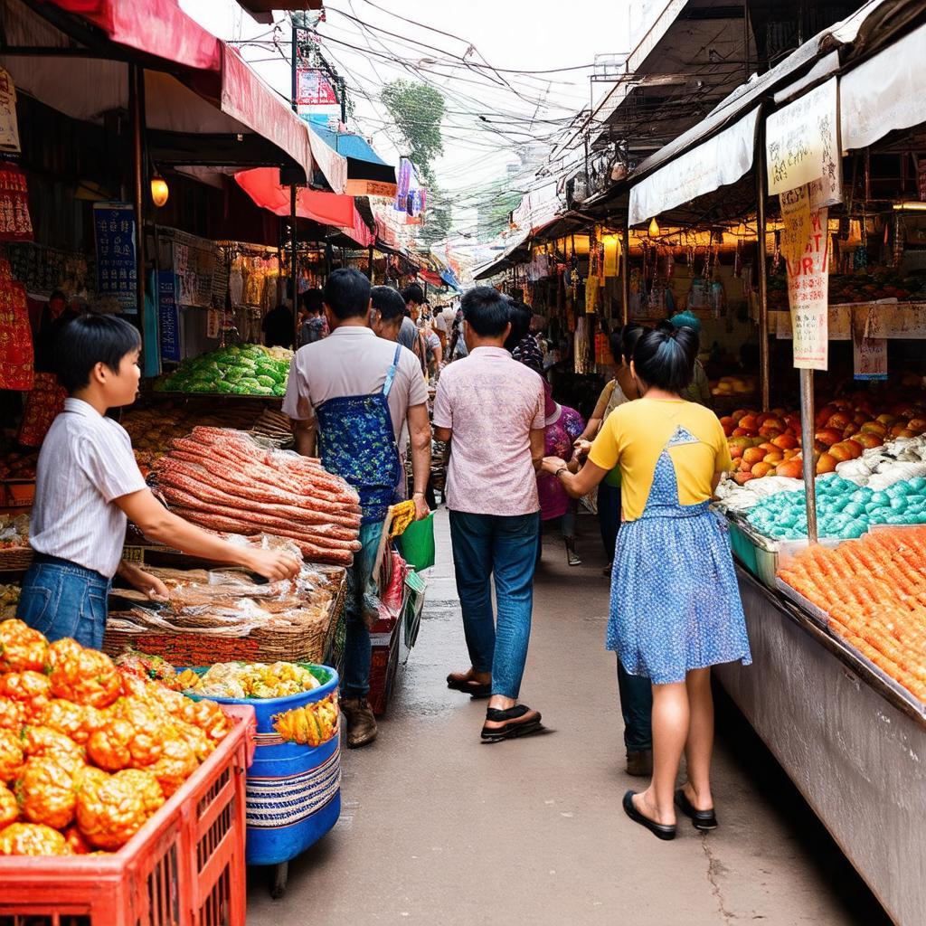 Cảnh mua bán tấp nập, chân thực tại Chợ Vườn Chuối