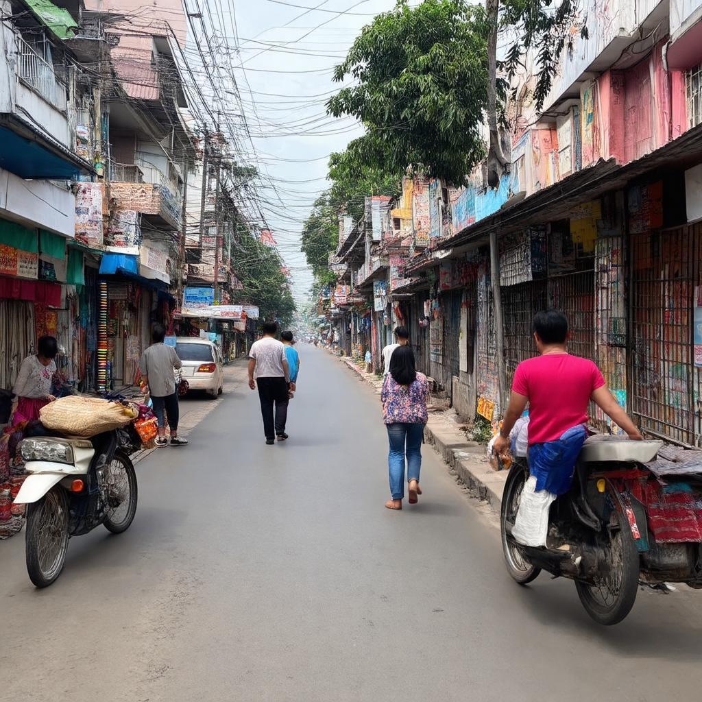 Cuộc sống thường nhật và không khí sinh hoạt của người dân trên Phố Nguyễn An Ninh phường Tương Mai