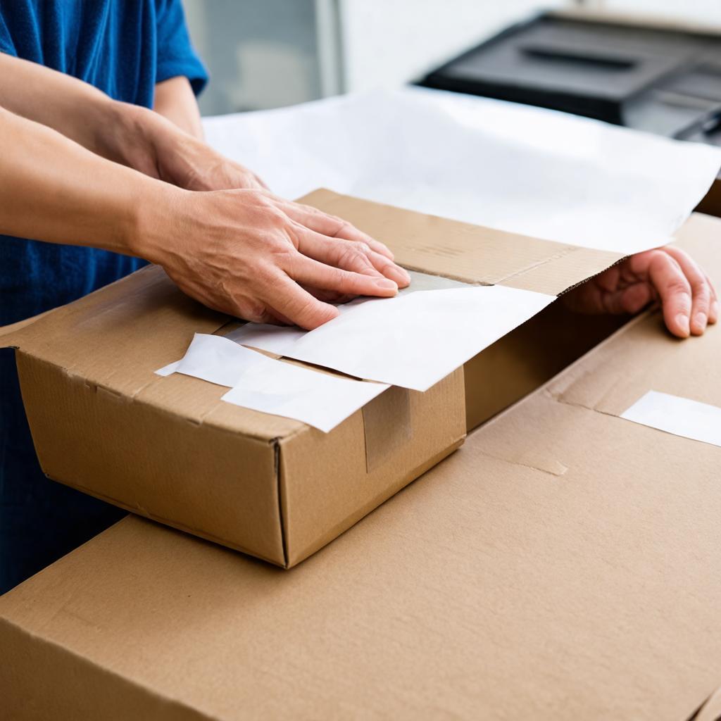 Hướng dẫn hoặc hình ảnh minh họa việc đóng gói cẩn thận bưu kiện gửi tại Bưu điện Cầu Diễn.