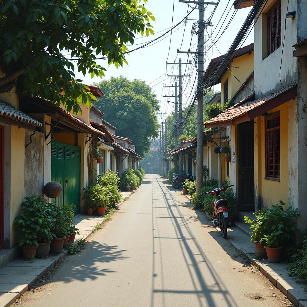 Con duong An Da gan Truong Tieu hoc Dang Giang o 81 An Da khu dan cu