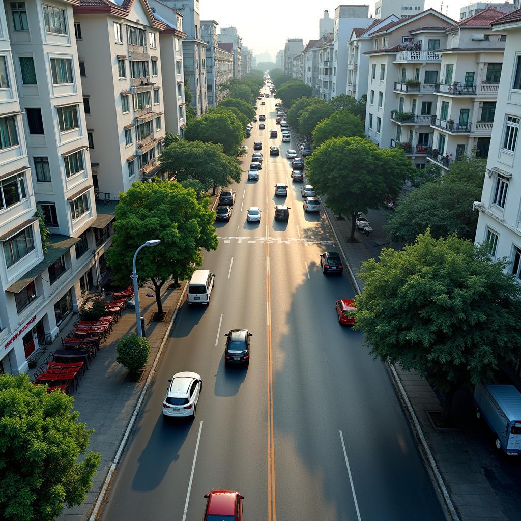 Đường Nguyễn Chí Thanh, Đống Đa, Hà Nội nơi Học viện Phụ Nữ Việt Nam tọa lạc