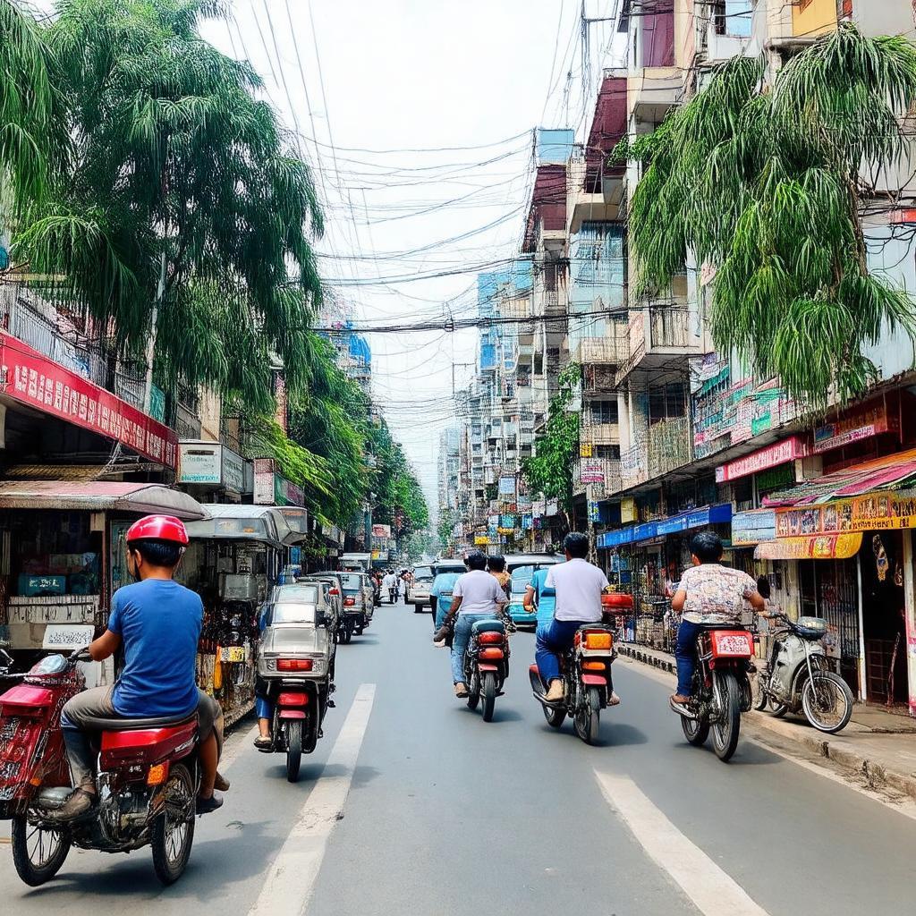 khung canh duong nguyen kiem khu vuc go vap gan truong au viet dong duc phuong tien