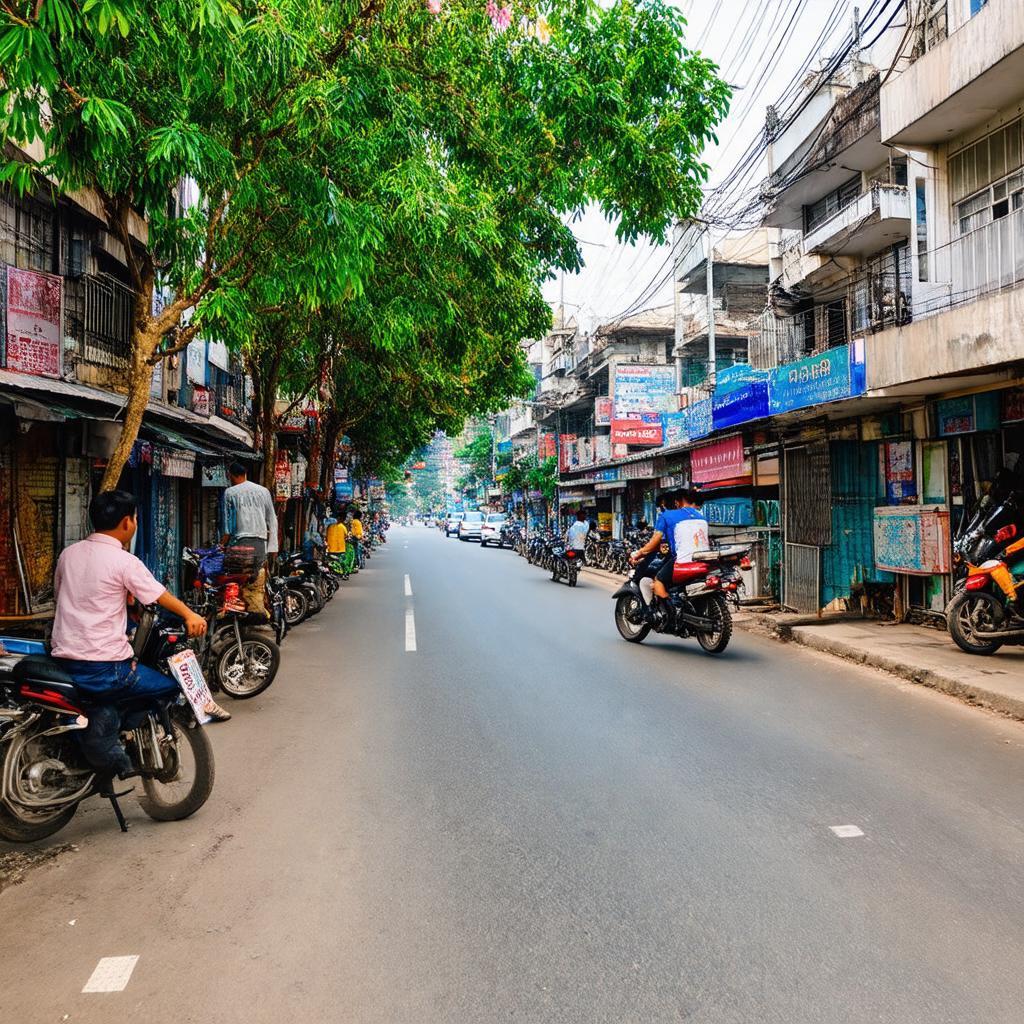 Con đường Nguyễn Văn Đậu nơi Trường THCS Nguyễn Văn Bé 206 Bình Thạnh tọa lạc